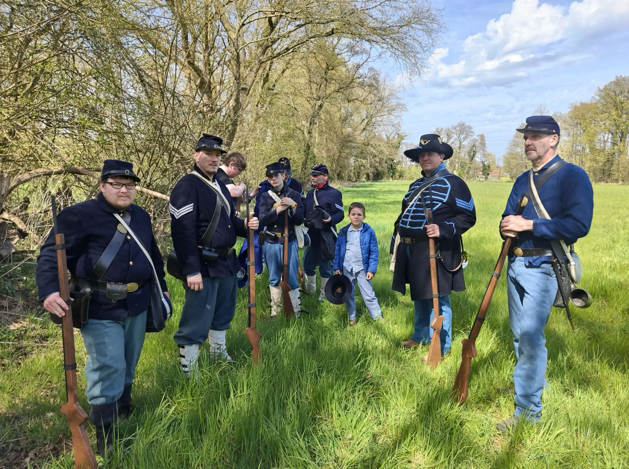 Civil War Union soldier bootcamp der 32nd Indiana Volunteer Infantry Regiment 